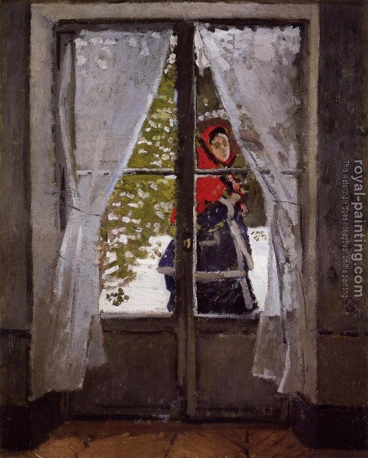 Claude Oscar Monet : The Red Kerchief, Portrait of Madame Monet
